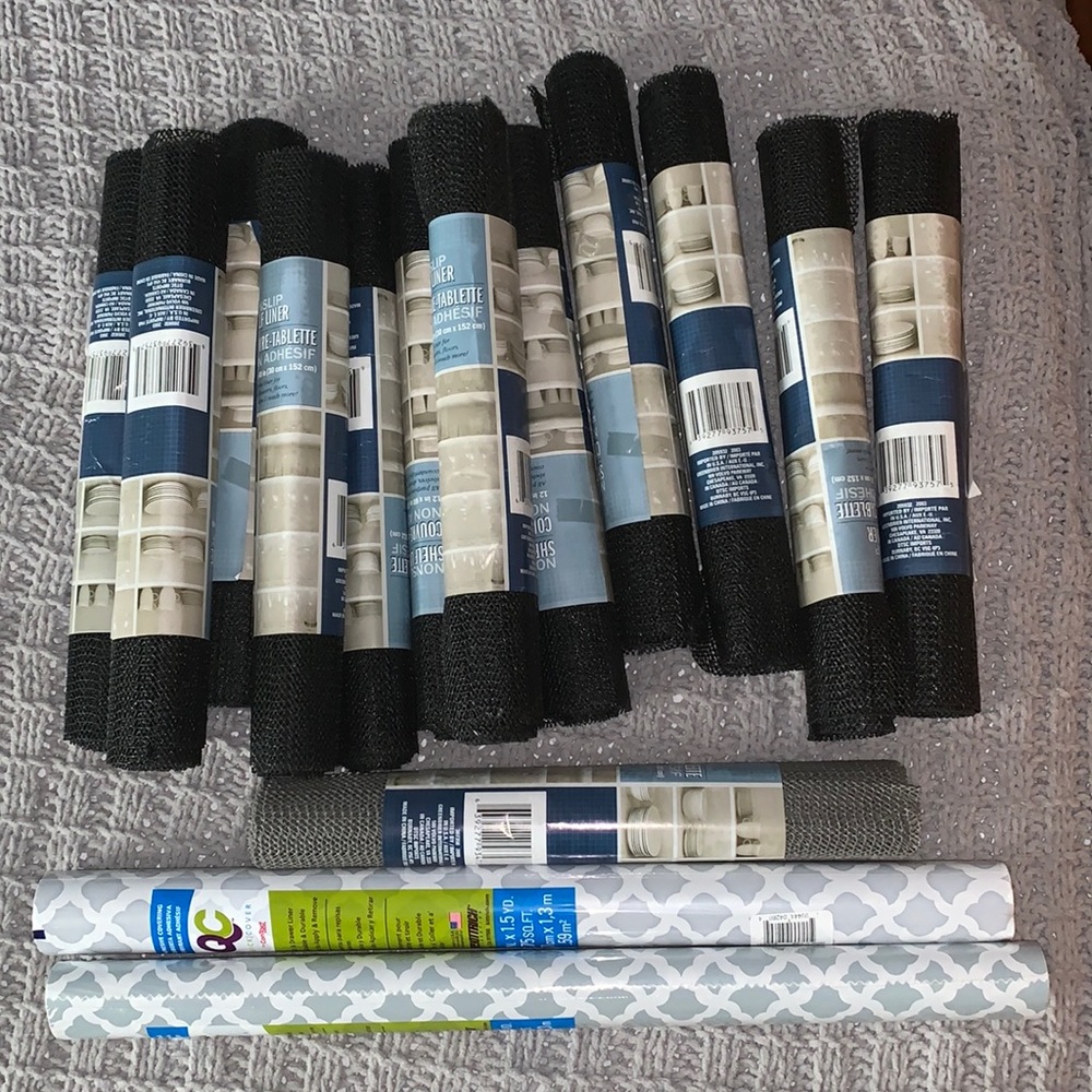 Non-slip shelf liner